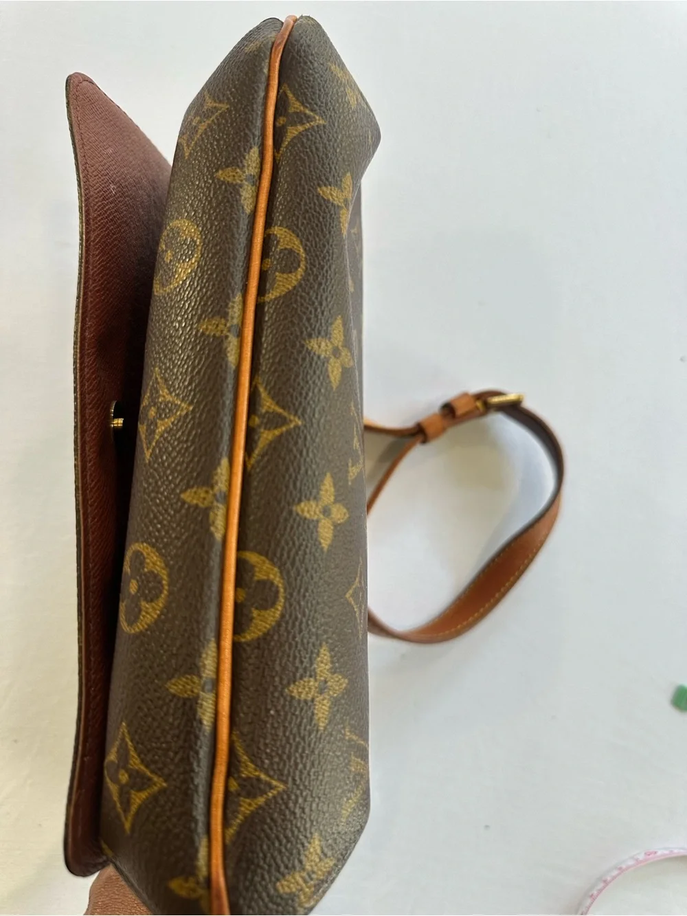 Louis Vuitton Musette Tango Monogram Canvas with Brown Leather